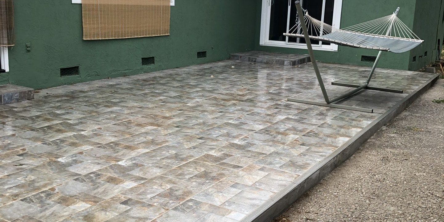 Back porch epoxy grout